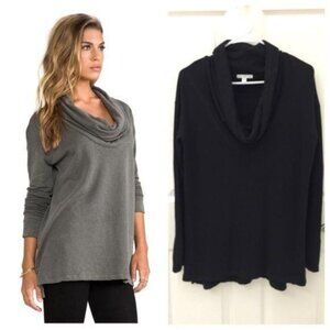 Standard James Perse Black Supima Cotton Cowl Neck